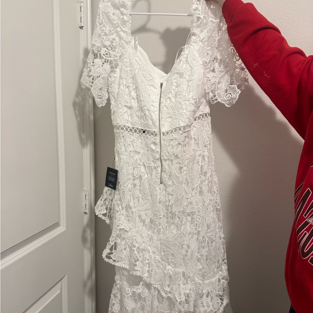 Lulu's White Lace Maxi Dress - Picture 2 of 3